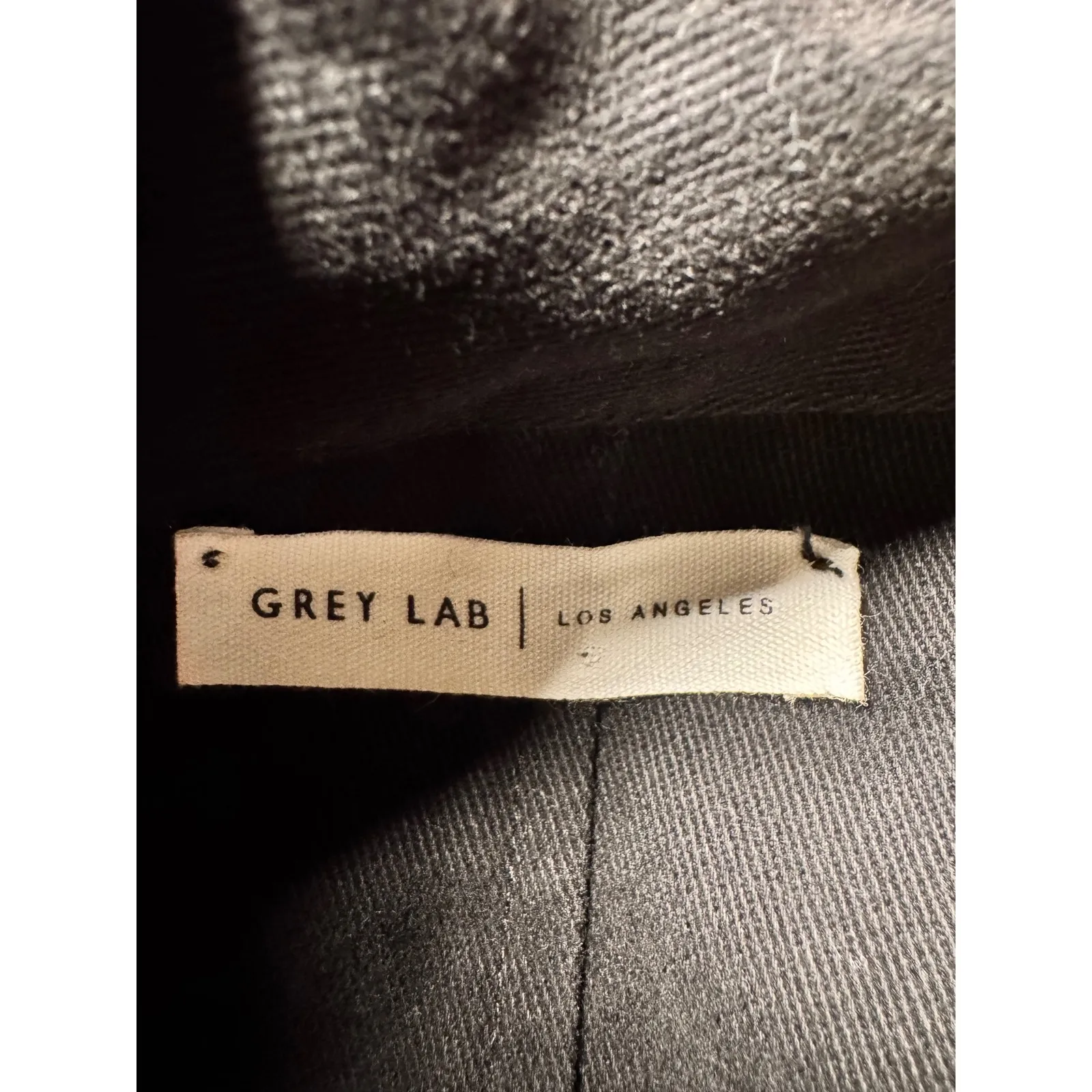 ANTHROPOLOGIE (GREY LAB LABEL) Black Plaid Patchwork Trench Coat Women size XL - Image 9