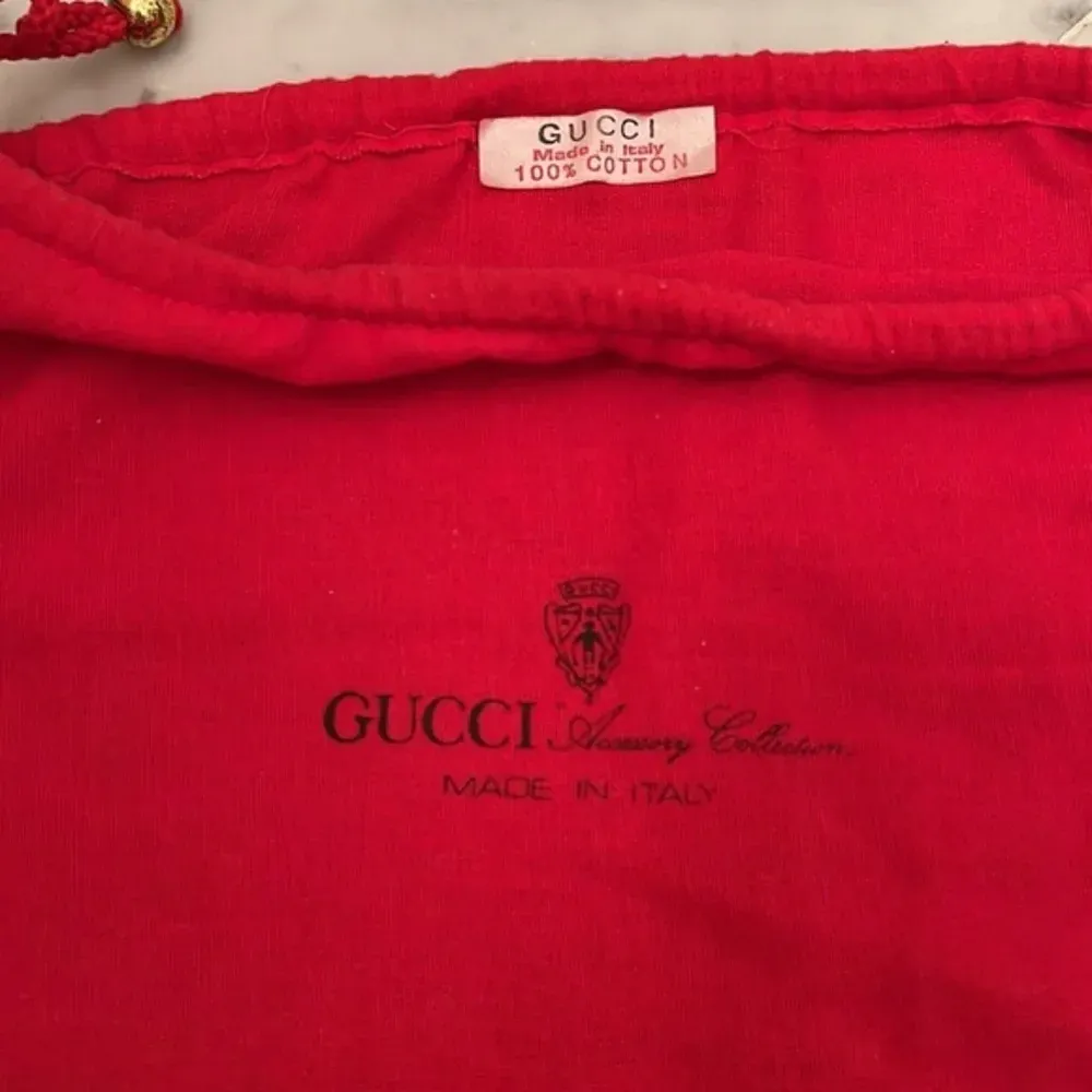Gucci Authentic Vintage Red Dust Cover Bag - Image 3