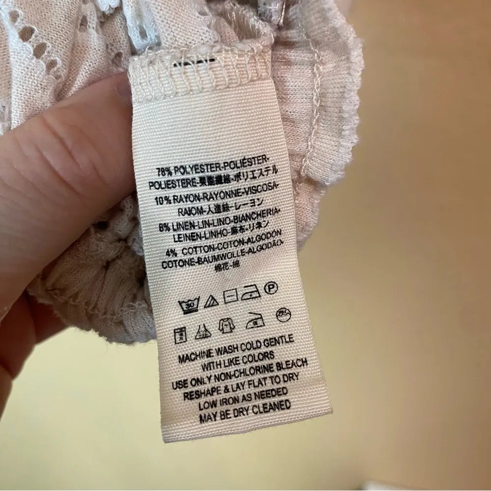 Azalea cream striped kimono sleeve Bohemian top size extra small - Image 3