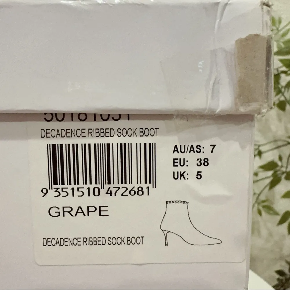 Jaggar Pink Decadence Ribbed Sock Boot in Grape Kitten Heel Bootie NIB 36/38/40 Size undefined - Image 12