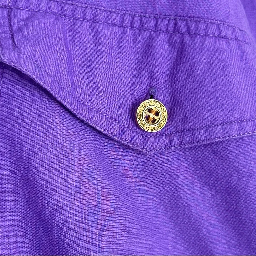 Vintage Purple 100% Cotton Button - Image 5