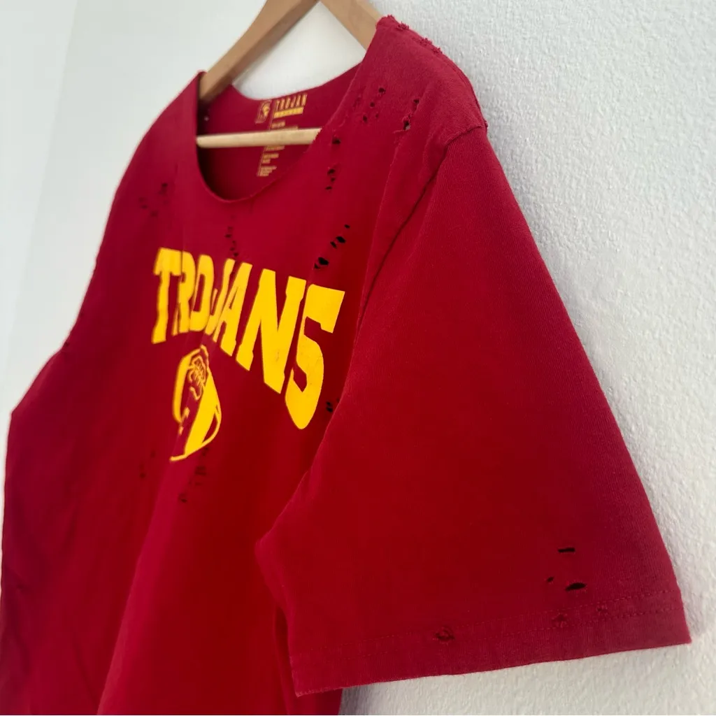 USC Trojans Football Off The Shoulder T - Image 7