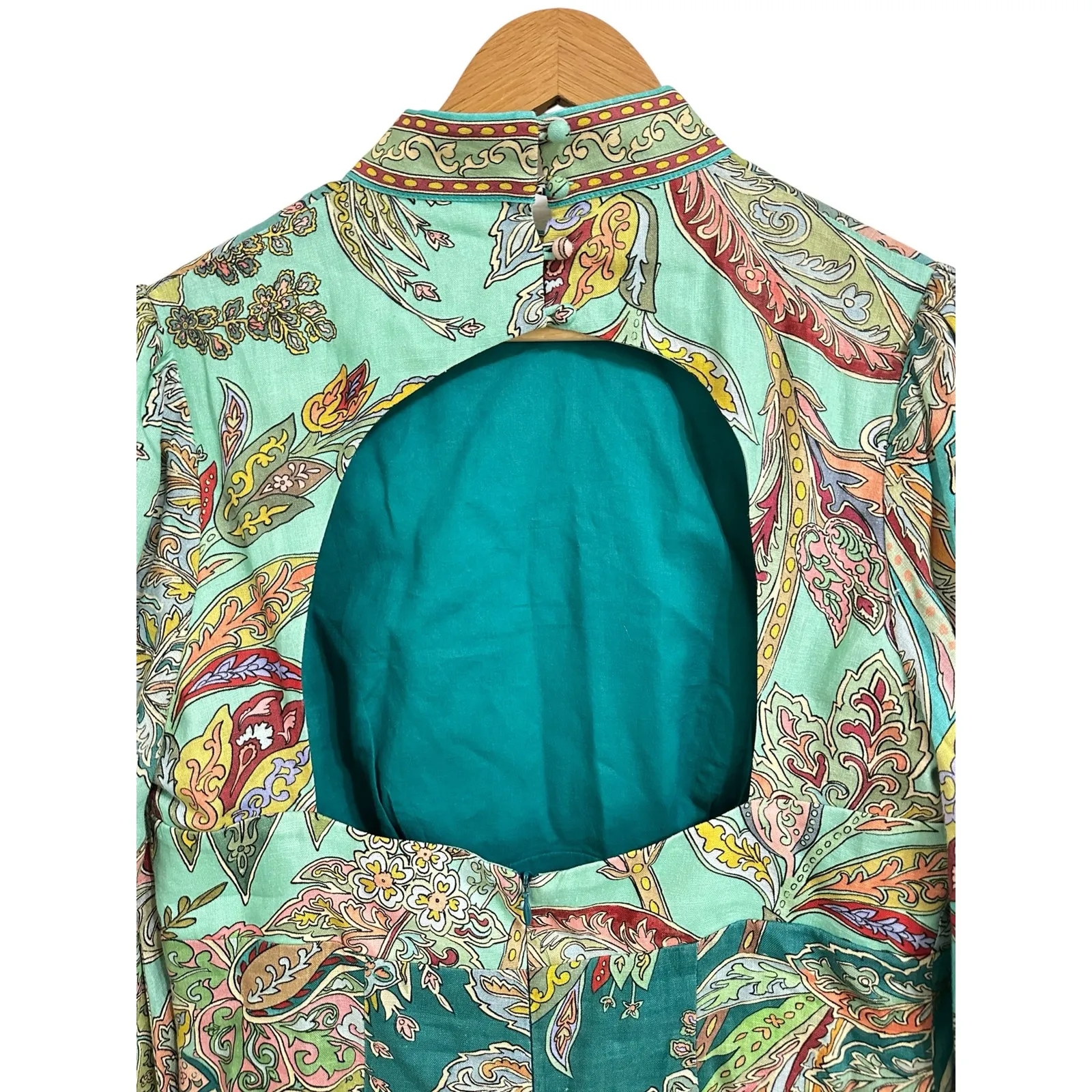 Alemais Franca‎ Mini open back linen Dress size 10 $609 Blue - Image 6