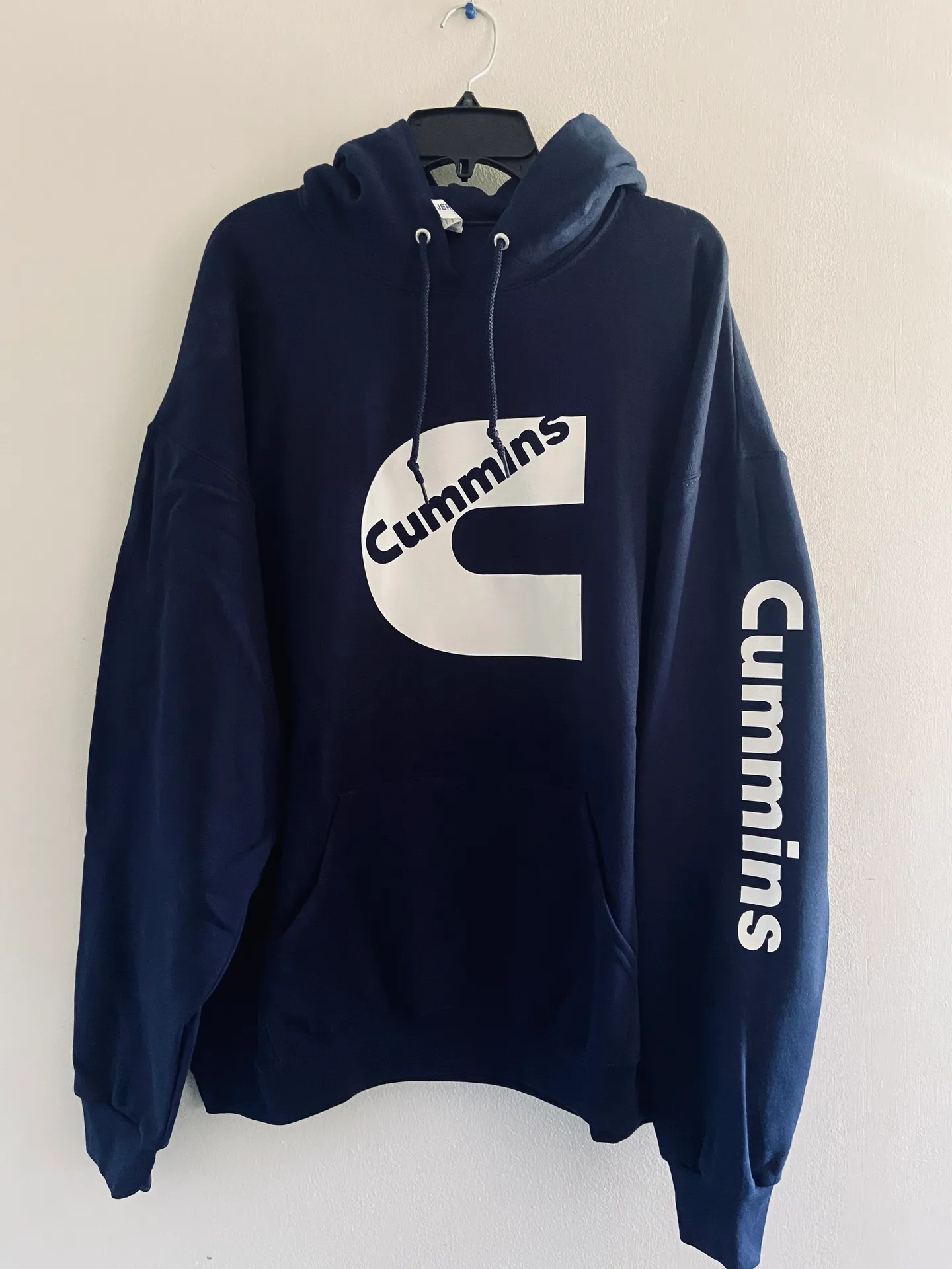Cummins Hoodie Dark Blue Size Large - Image 3