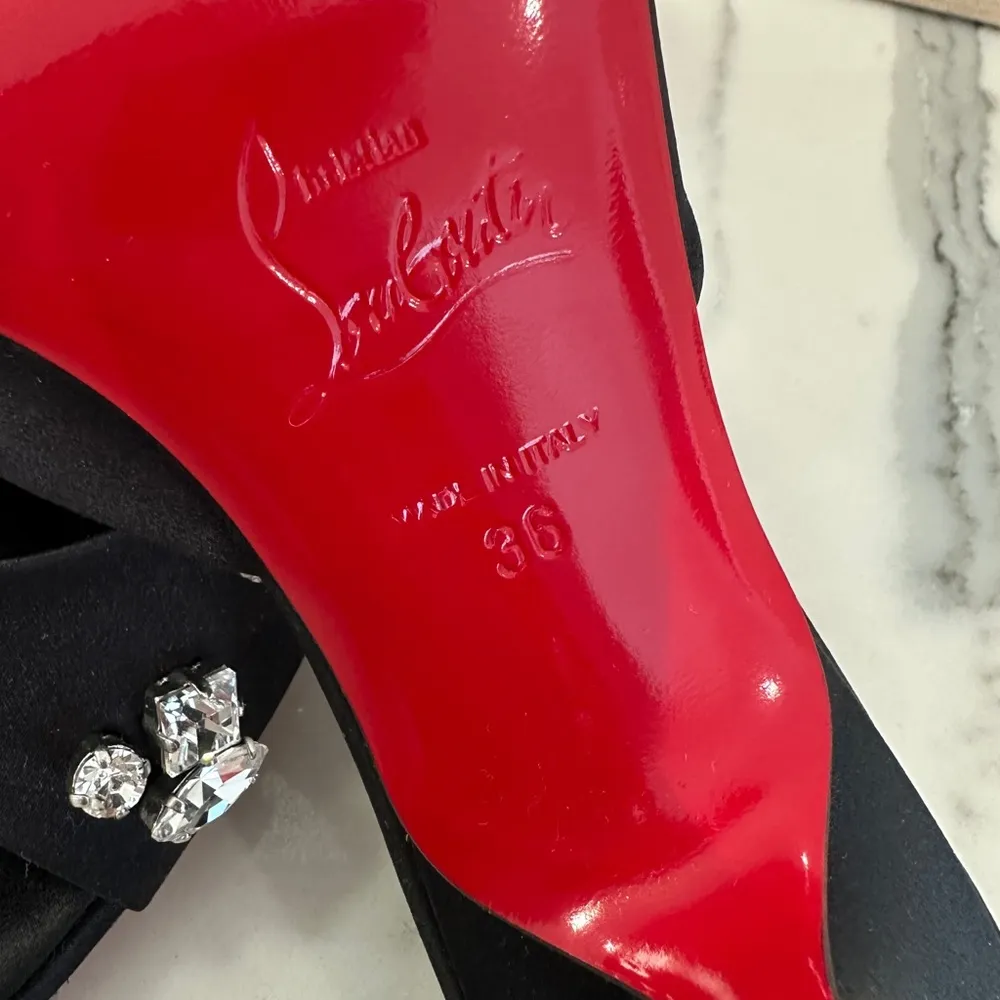 Christian Louboutin Degraqueen 85mm Crystal Slide Sandals - Image 8