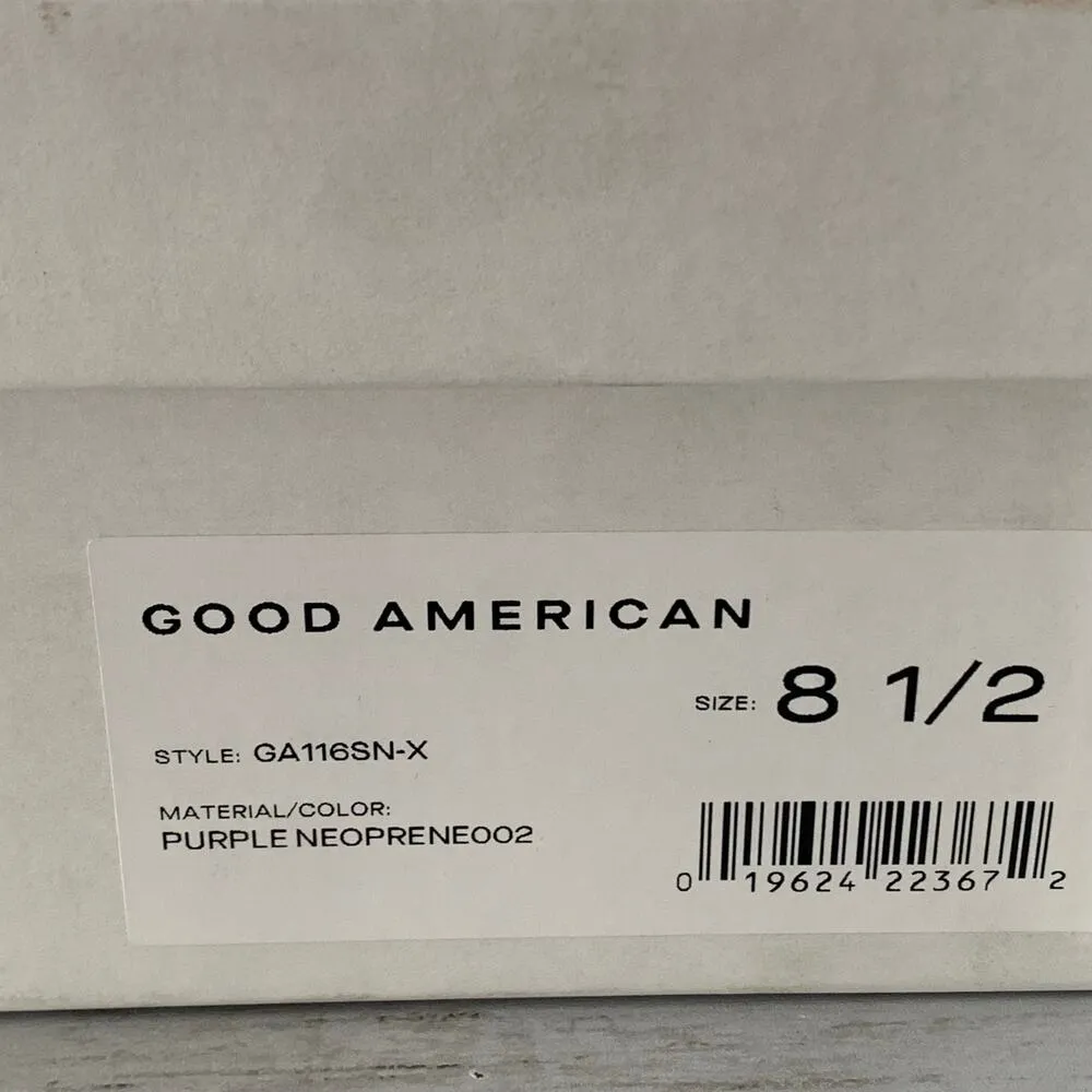 NWB Good American High Kickstand Ankle Booties in Purple Neoprene GA118SN-X - Image 13