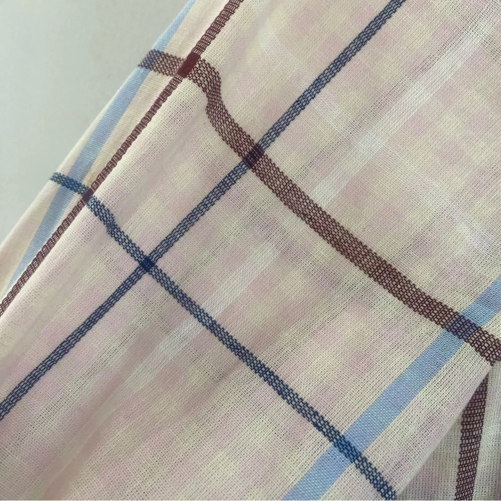 Park & Fifth “Thompson” Mini Babydoll Dress Linen Blend Striped Size Large - Image 10