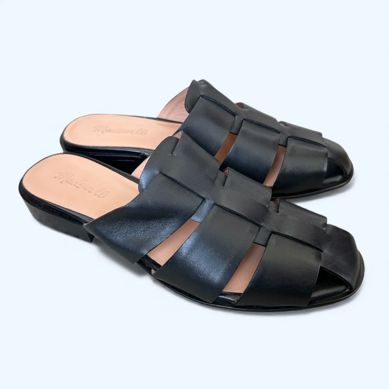 Madewell The Dixson Fisherman Mule Shoes Casual True Black Leather Women’s 8.5 - Image 7