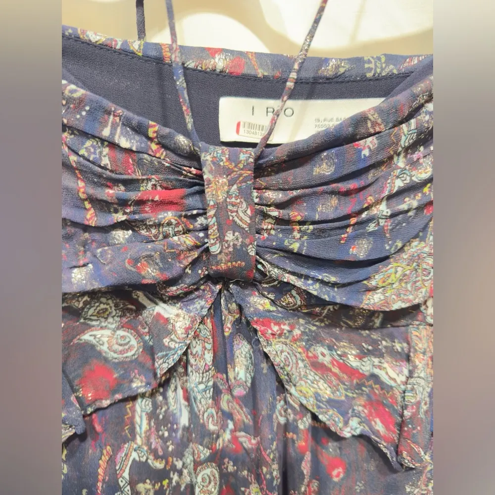 NWOT IRO Somov metallic paisley print halter dress size 42 or US size 10 - Image 6