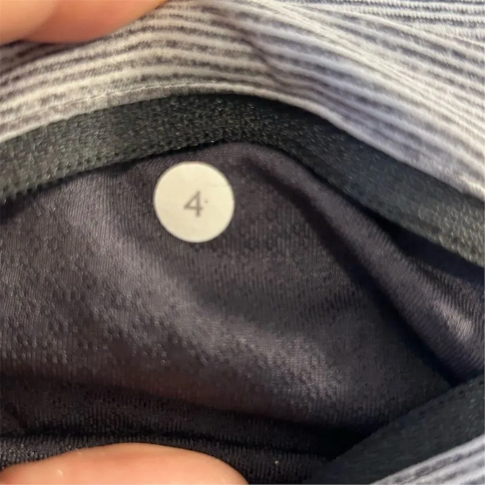 Lululemon Women's Size 4 Black Wee Stripe Crop Leggings Running Yoga - Image 8