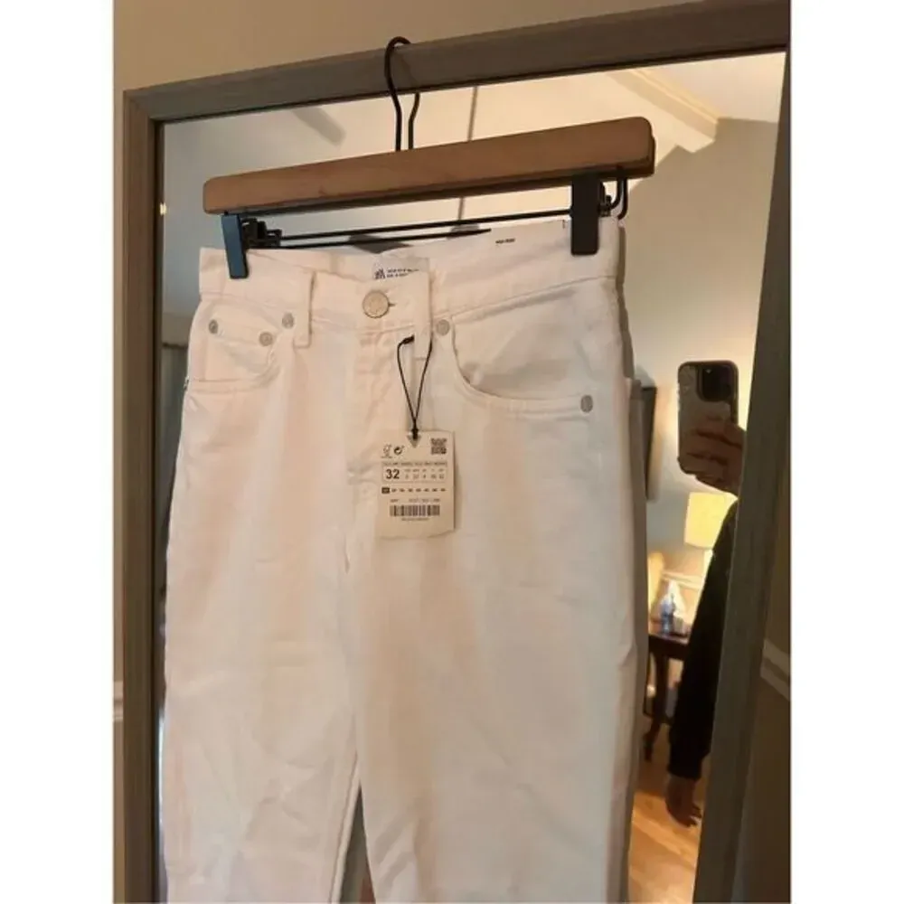 Zara Split Straight Mid Rise Full Length Size 00 NWT‎ - Image 2