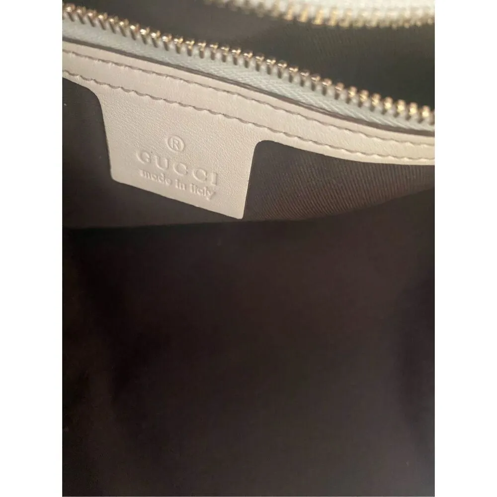 Gucci Britt Web Convertible Leather Large Satchel - Image 7