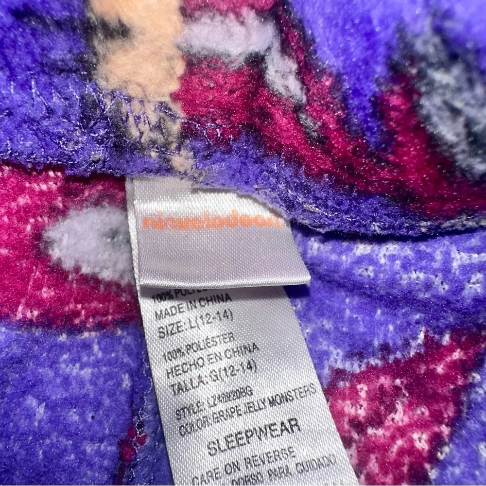 Y2K Nickelodeon Fuzzy Pajama Pants! - Image 2