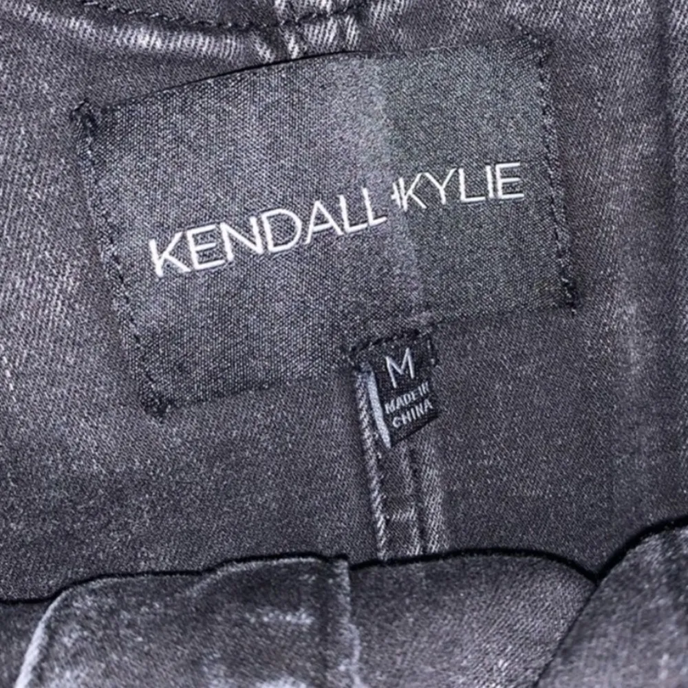 Kendall & Kylie Denim Body Contouring Mini Sweetheart Dress Black size Medium - Image 7