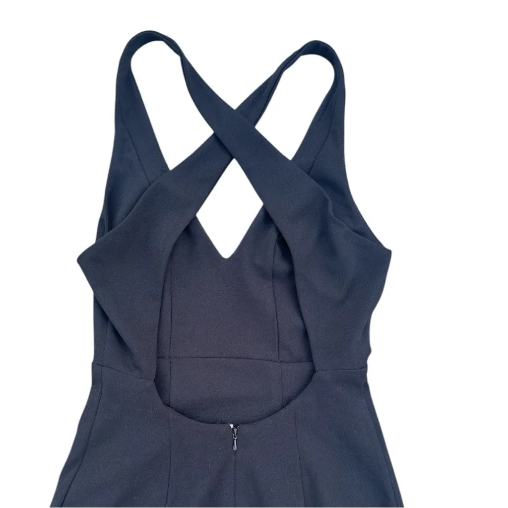 Show Me Your Mumu XS Black Maxi Gown • V-Neck Cross-Back • Front Slit - Image 6