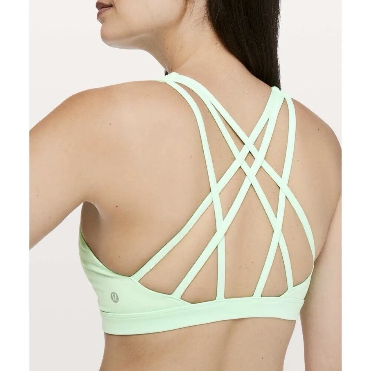 Lululemon Citra Lime Free To Be Serene Sports Bra Sz 8 - Image 3