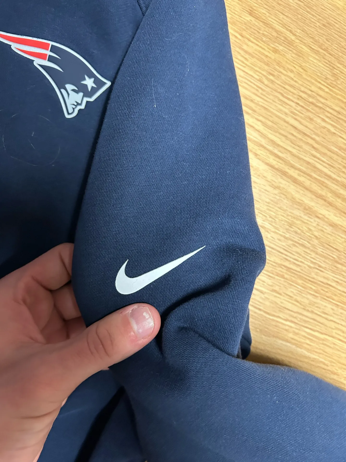 New England Patriots NFL Embroidered Zip-Up Hoodie Sweatshirt - Image 5