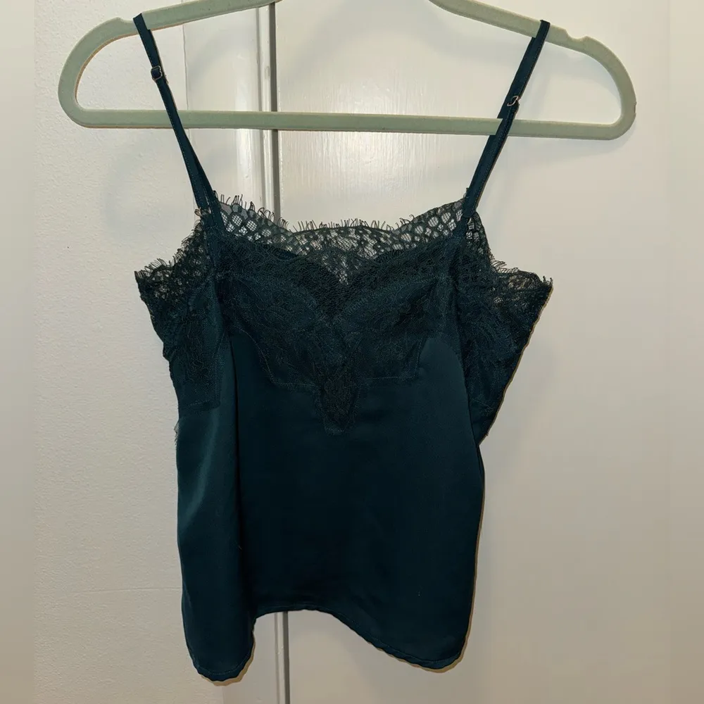 Lulu’s Maddox Dark Teal Green Satin Lace Cami - Image 6