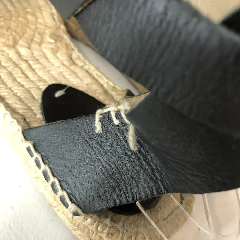 Soludos Womens Sandals Ankle Strap Espadrilles Buckle Black 9 - Image 6