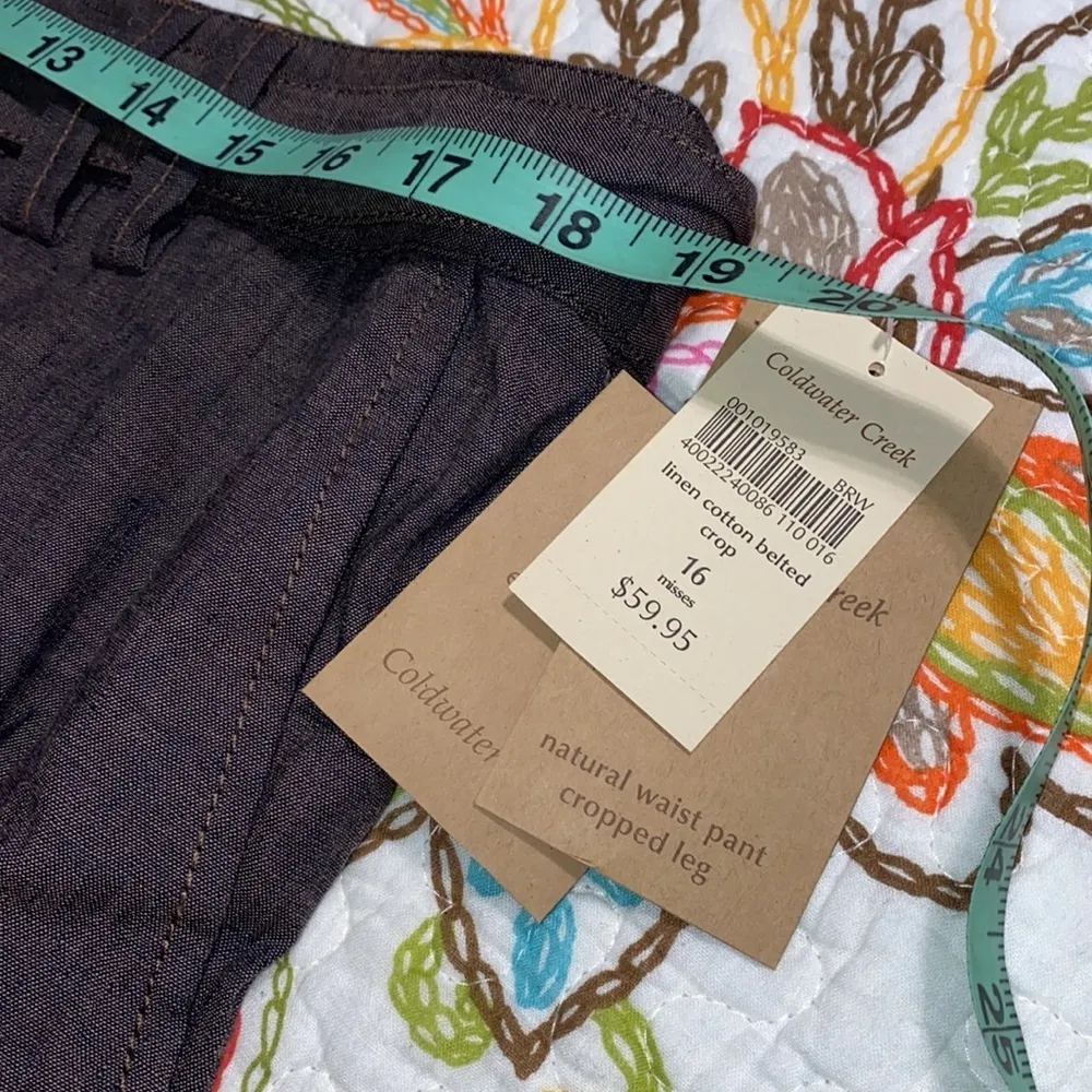 Coldwater Creek 16 misses linen cotton belted crop - Image 8