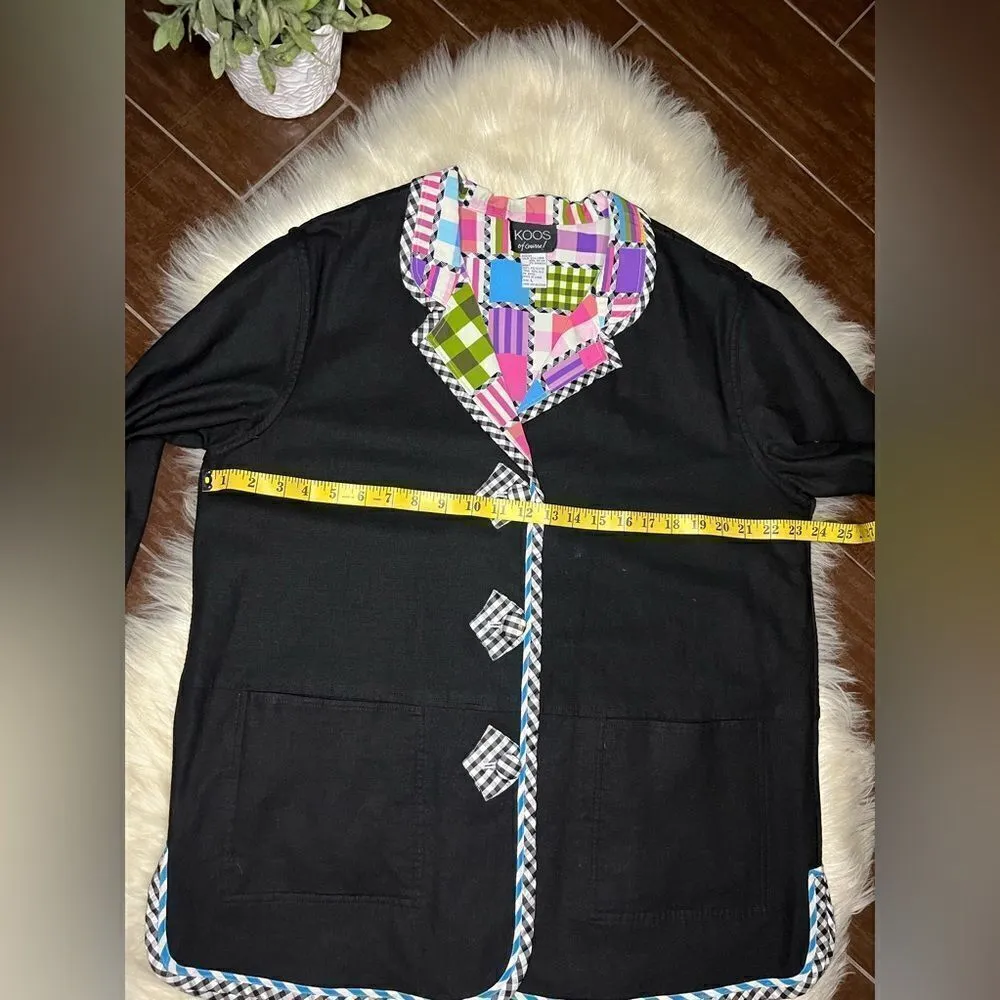 Koos of Course! Reversible blazer sz large Black - Image 8