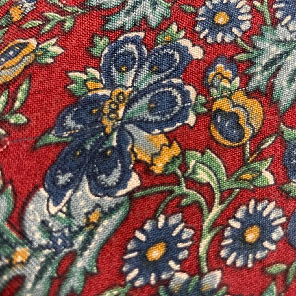 Vintage 90s Dress Floral Rayon Skirt Corduroy Vest Momcore Retro Sleeveless Blue Size M - Image 11