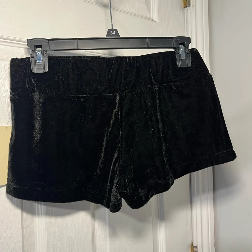 Black Velvet Women's Shorts - Image 3