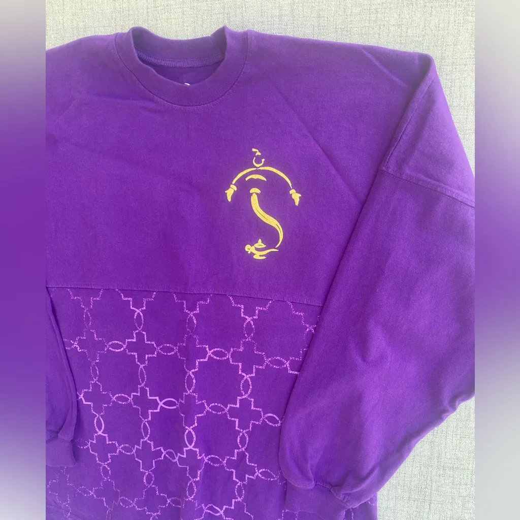 🧞‍♂️ Disney Aladdin The Musical Broadway Purple Spirit Jersey - Size Small - Image 4