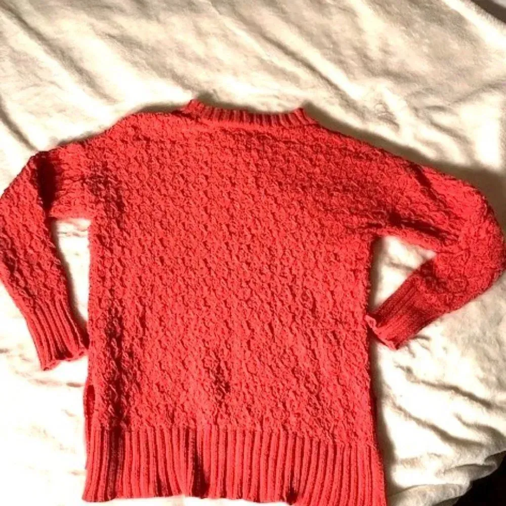 Seven 7 Chenille chunky coral sweater S NWT‎ - Image 9