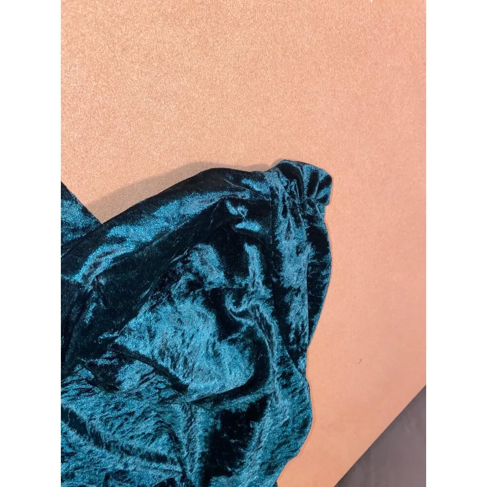 Vintage Willow Ridge USA Dark Green Hunter Velvet Lounge Set or Costume 2 pcs Size L - Image 9