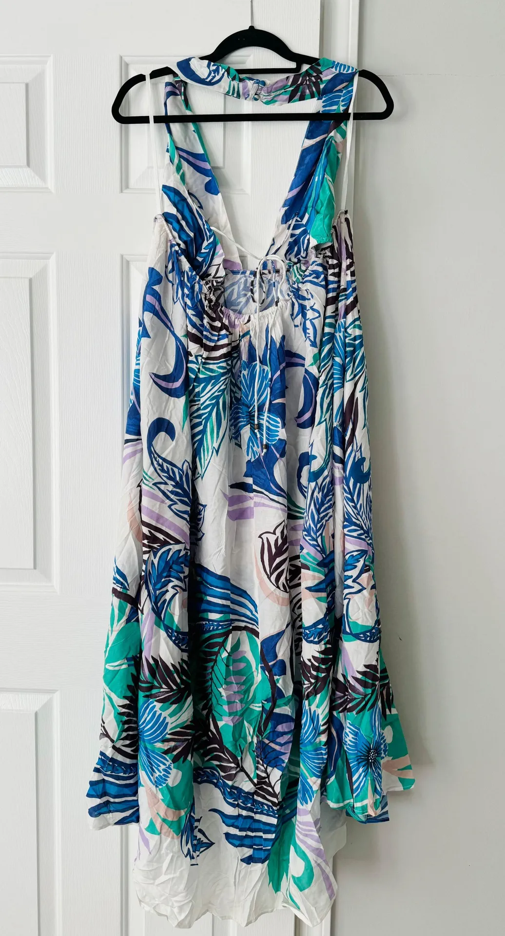 Plunge Cutout Maxi Dress/Cover-Up, Size L - Image 9