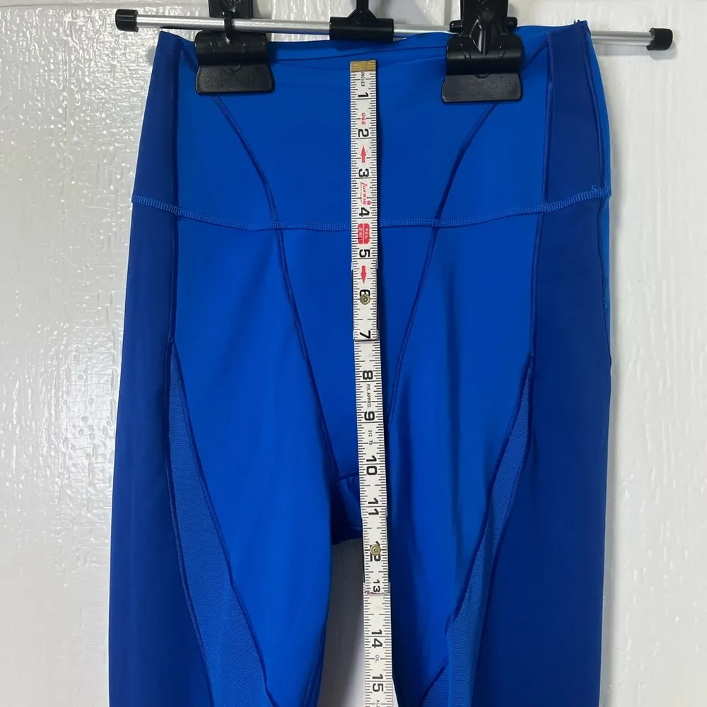 Ivy Park X Adidas Glory blue mesh inset high rise leggings womens XS - Image 12