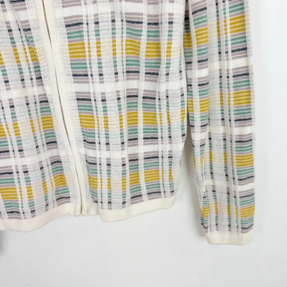 Factory Full Zip Lightweight Sweater Jacket Size Medium M EUC - Image 5