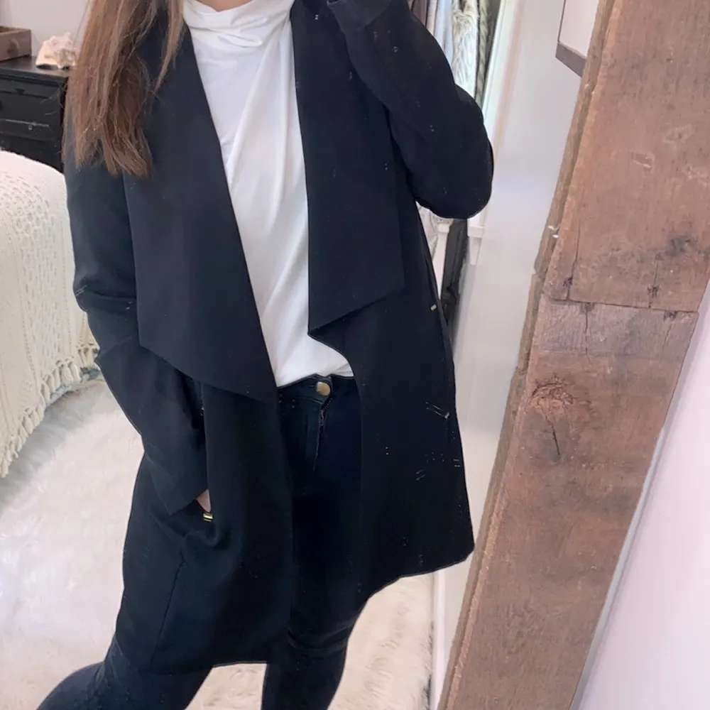 MARC NEW YORK CLASSIC black trench jacket size medium - Image 4