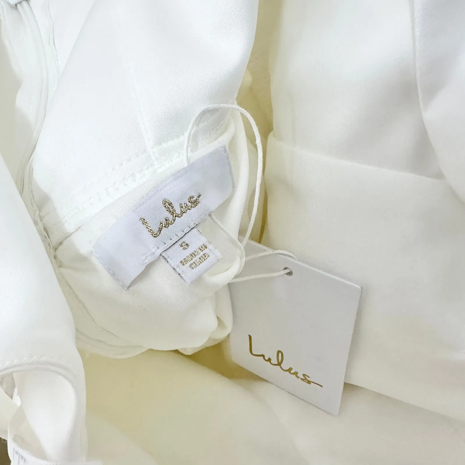 Lulus Modern Affection White Taffeta Pleated Sleeveless Maxi Dress Wedding S NWT - Image 11