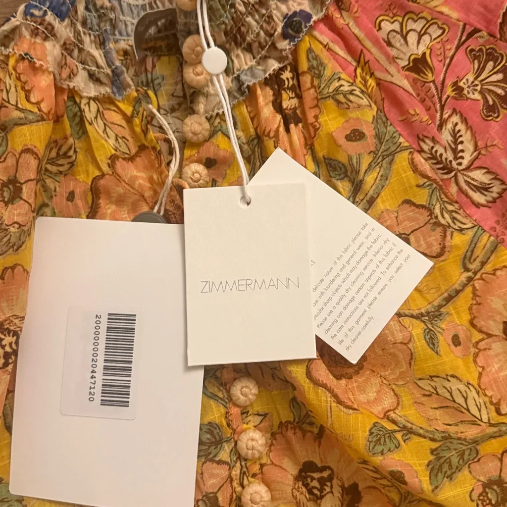 NWT ZIMMERMANN Tiered floral-print cotton mini dress - Image 7