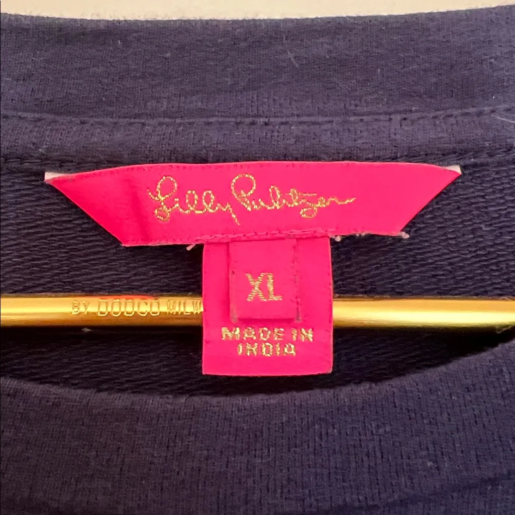Lilly Pulitzer Rami Sweatshirt in True Navy Size XL - Image 5