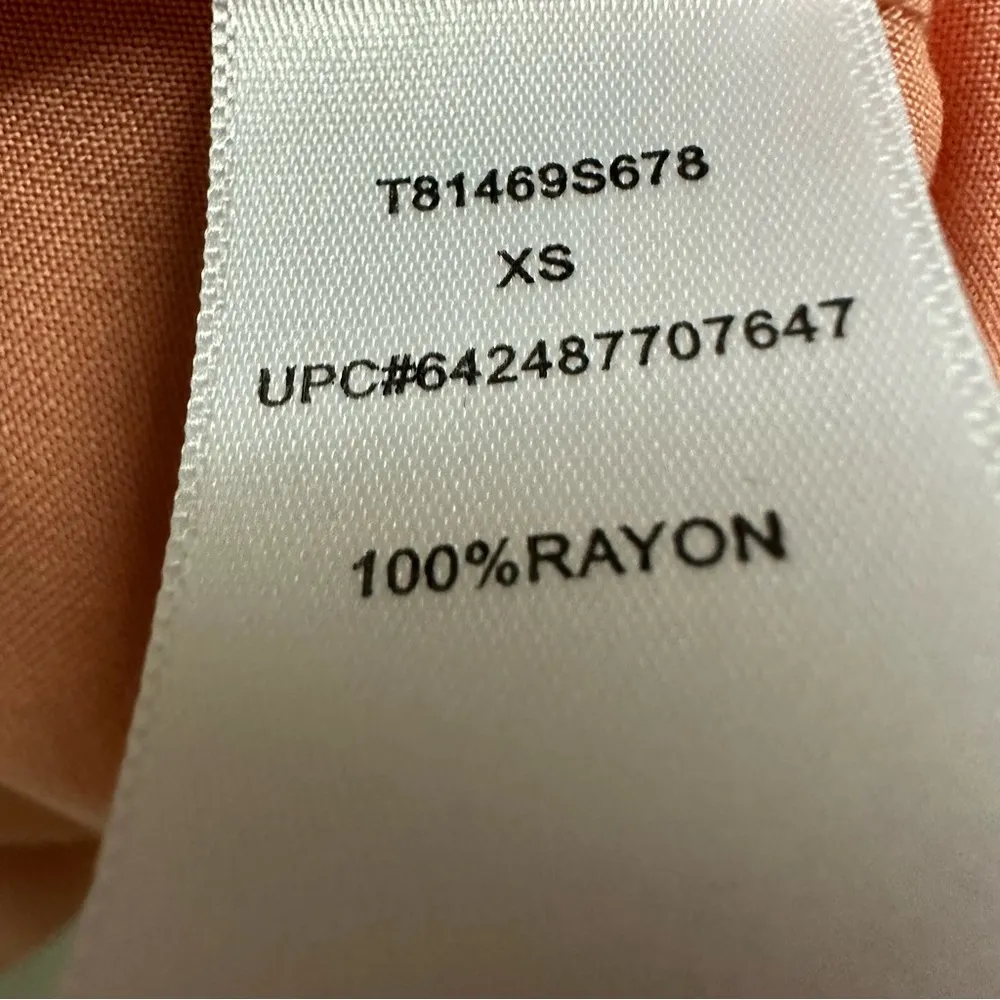 Tart The Cheri Crop Blouse Peach Rayon Split Neck Half Sleeve Blouse Womens XS - Image 8