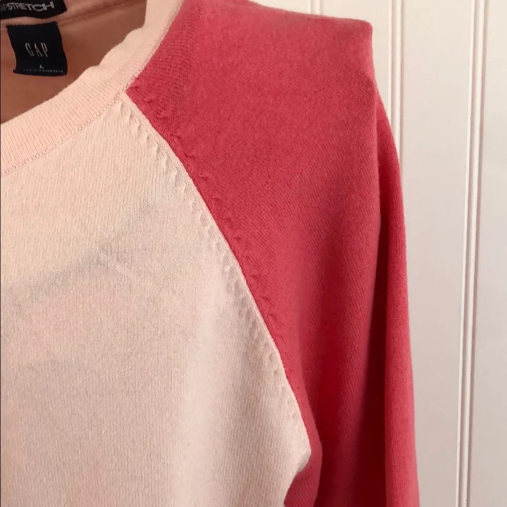 GAP Pink Two-Tone Button Down Sweater - Image 5