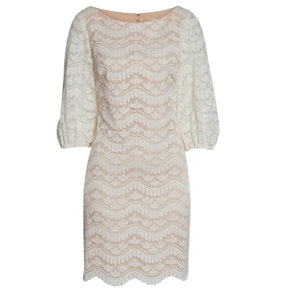 Eliza J Ivory‎ Floral Lace Shift Dress 20W Mini Cocktail Party Wedding Guest - Image 2