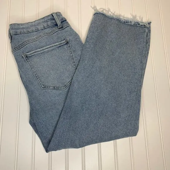 Sincerely Jules Distressed Light Wash Raw Hem Distressed Jeans Sz 29 - Image 2