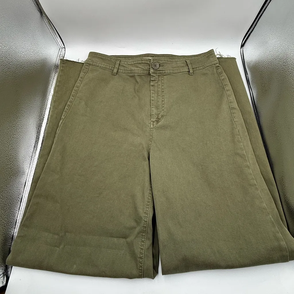 OAT New York High Rise Wide Leg Pants Green Size 12 - Image 6