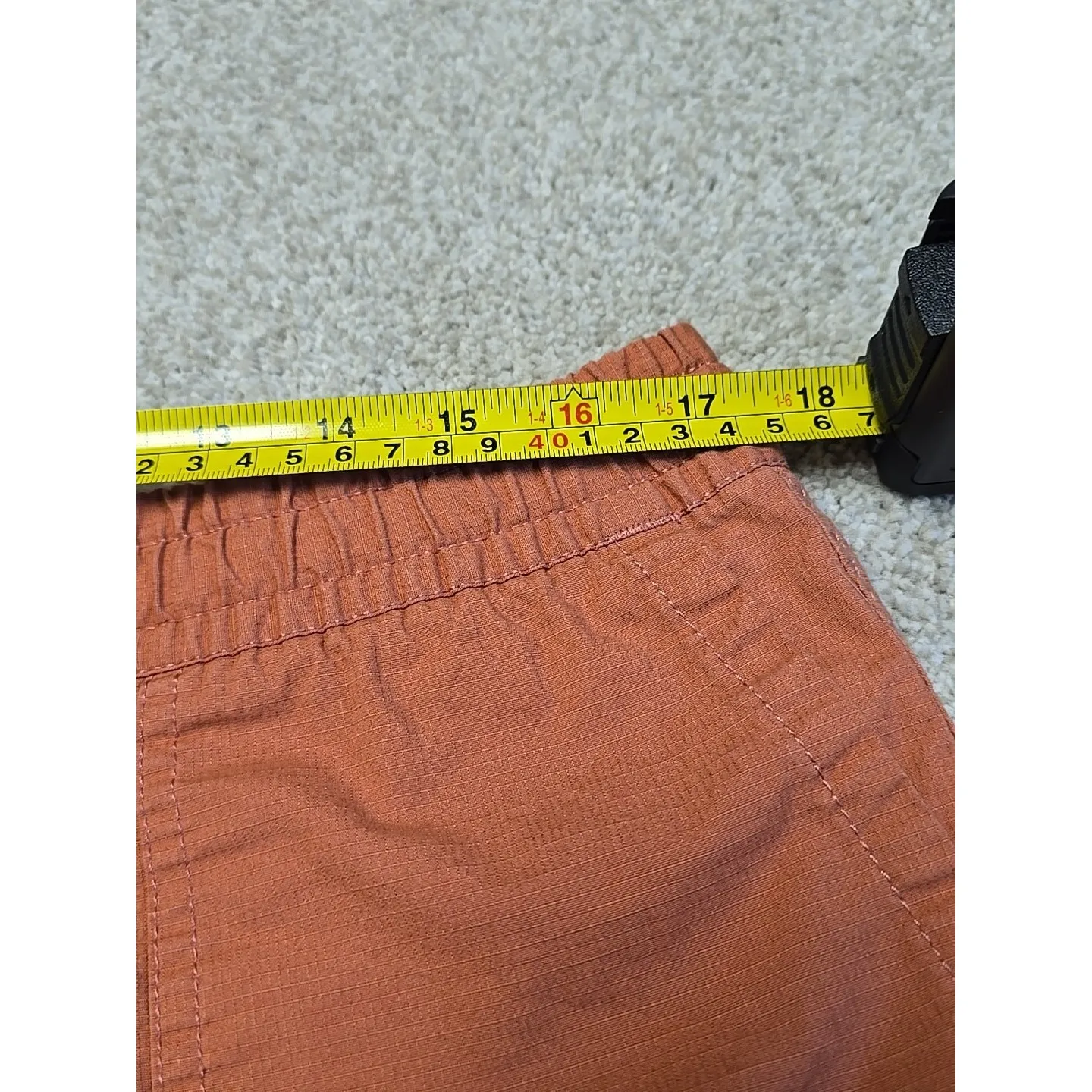 Vuori Ripstop Shorts Women Sz L Coral Cinnamon Organic Cotton Lightweight Hiking - Image 5