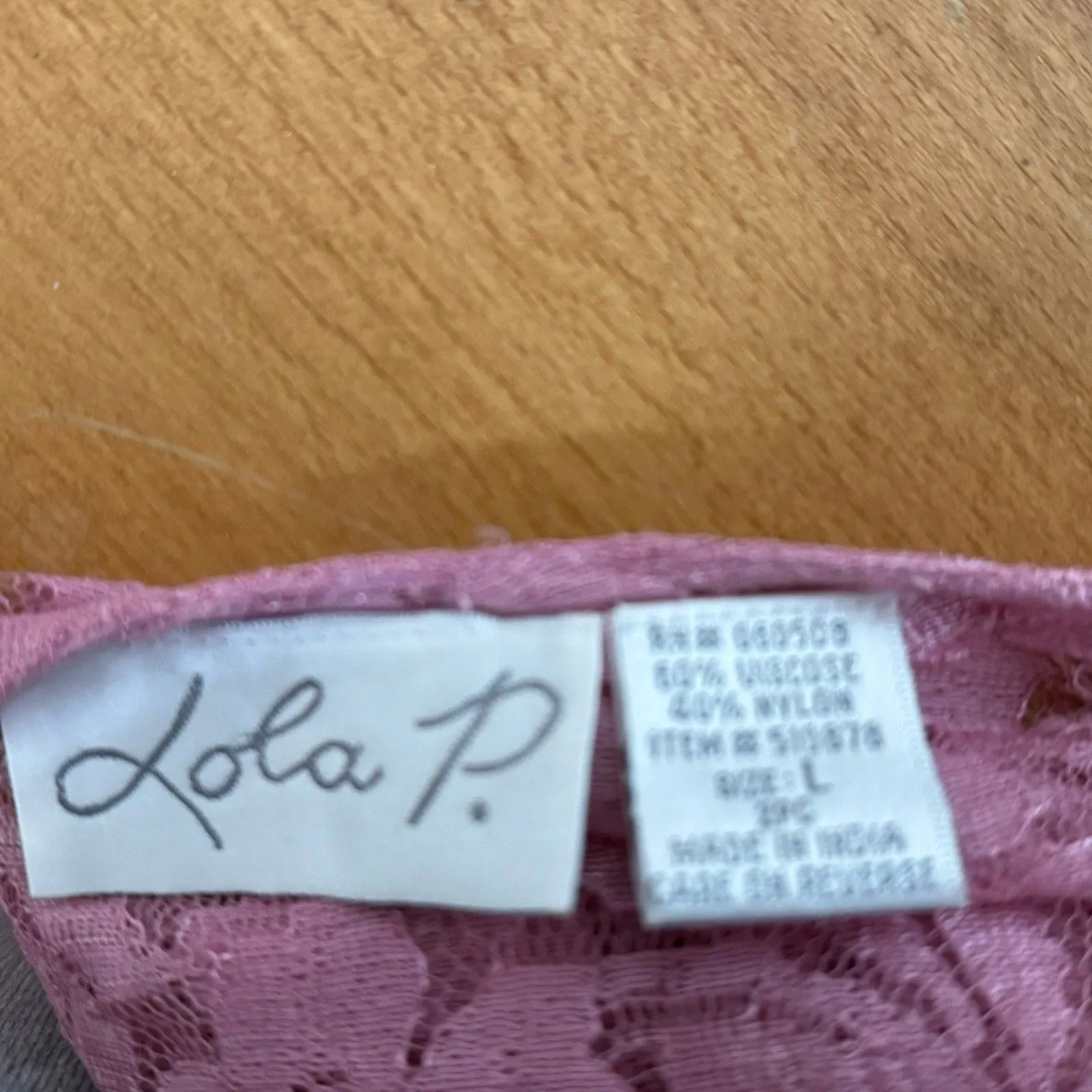 Lola P Womens Cardigan Lace Open Floral Stretch Trim Long Sleeve Lace Pink Size L - Image 5