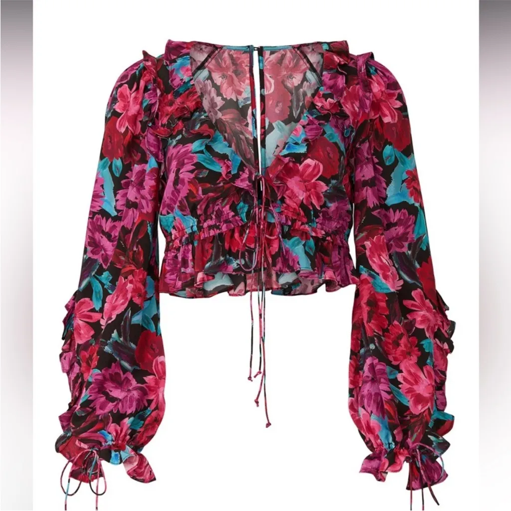 For Love & Lemons Scarlett Crop Top Size Small - Image 3