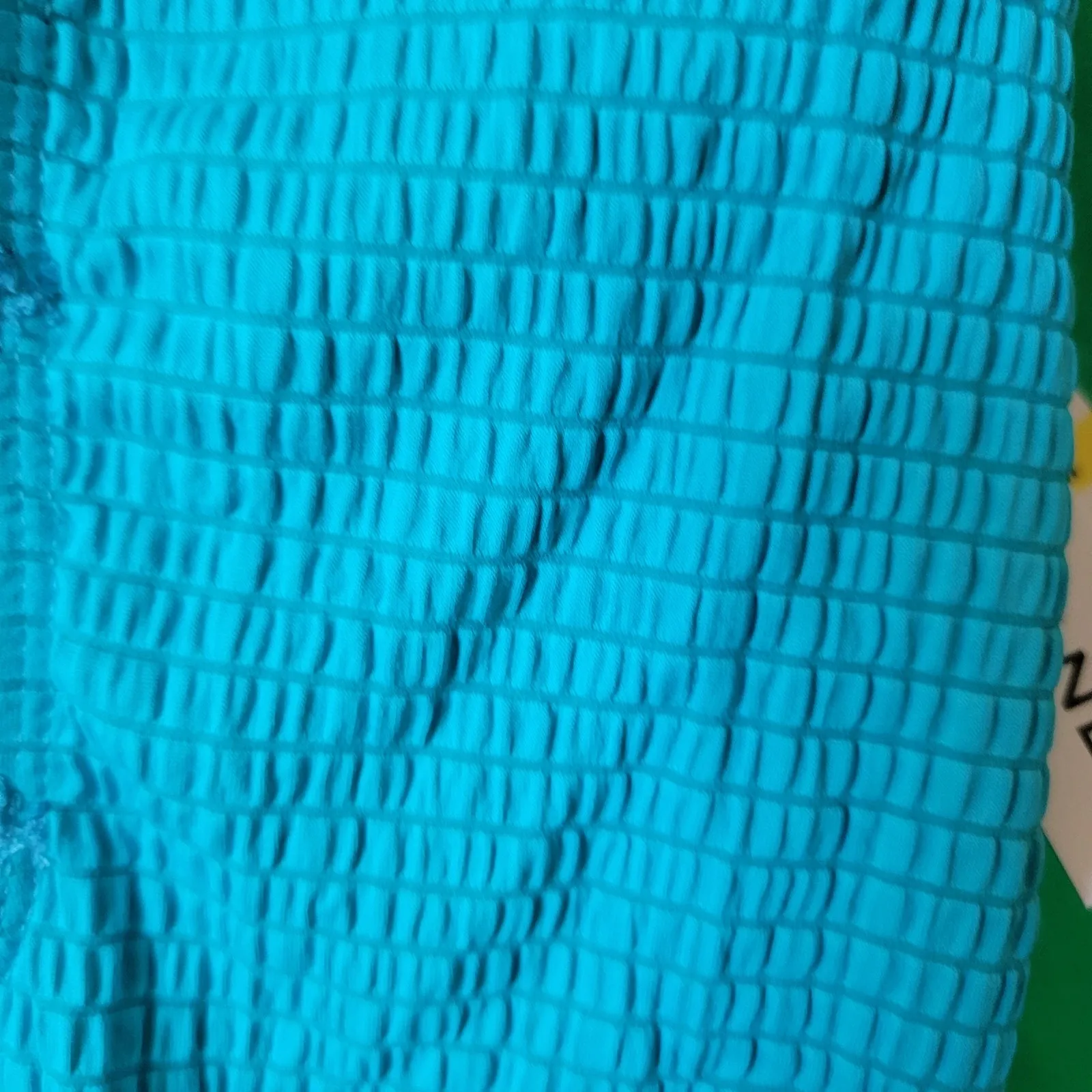 Lucky Brand Teal Golden Wave Lace-Up Deep V-Neck One Piece Swimsuit Size Medium - Image 6