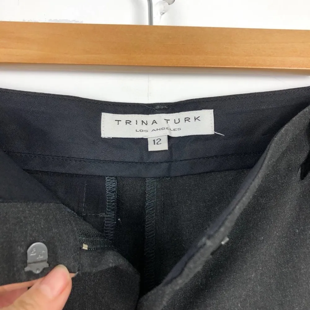 Trina Turk High Waist Wide Leg Trouser Pants Sz 12 - Image 11