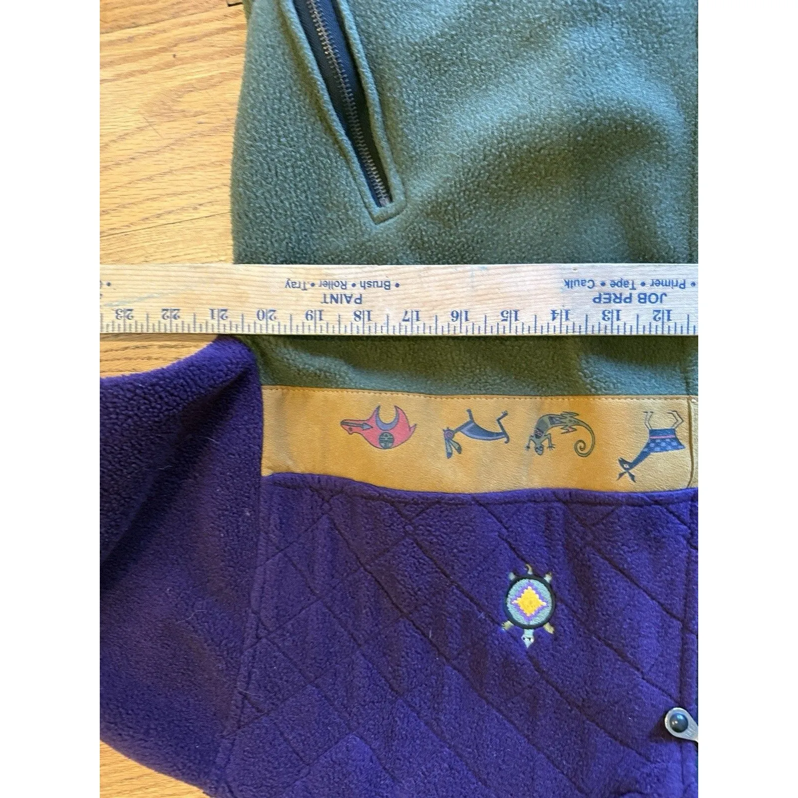 Tortuga Maria Shelton UT Native American Fleece Polartec Zip Jacket Small - Image 5
