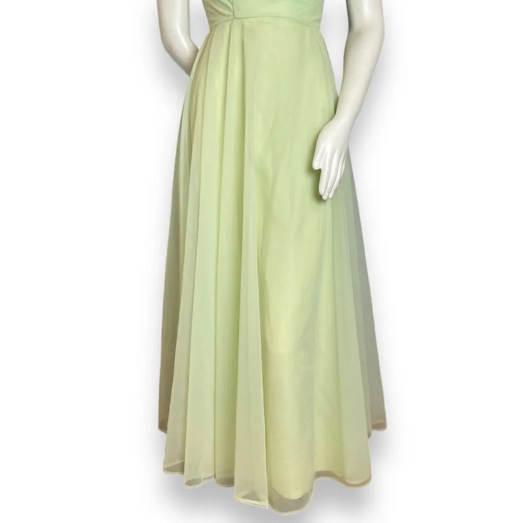 Vintage 50s Formal Dress‎ Prom Strapless Pale Green Elegant Hollywood Glamorous Size XXS - Image 4