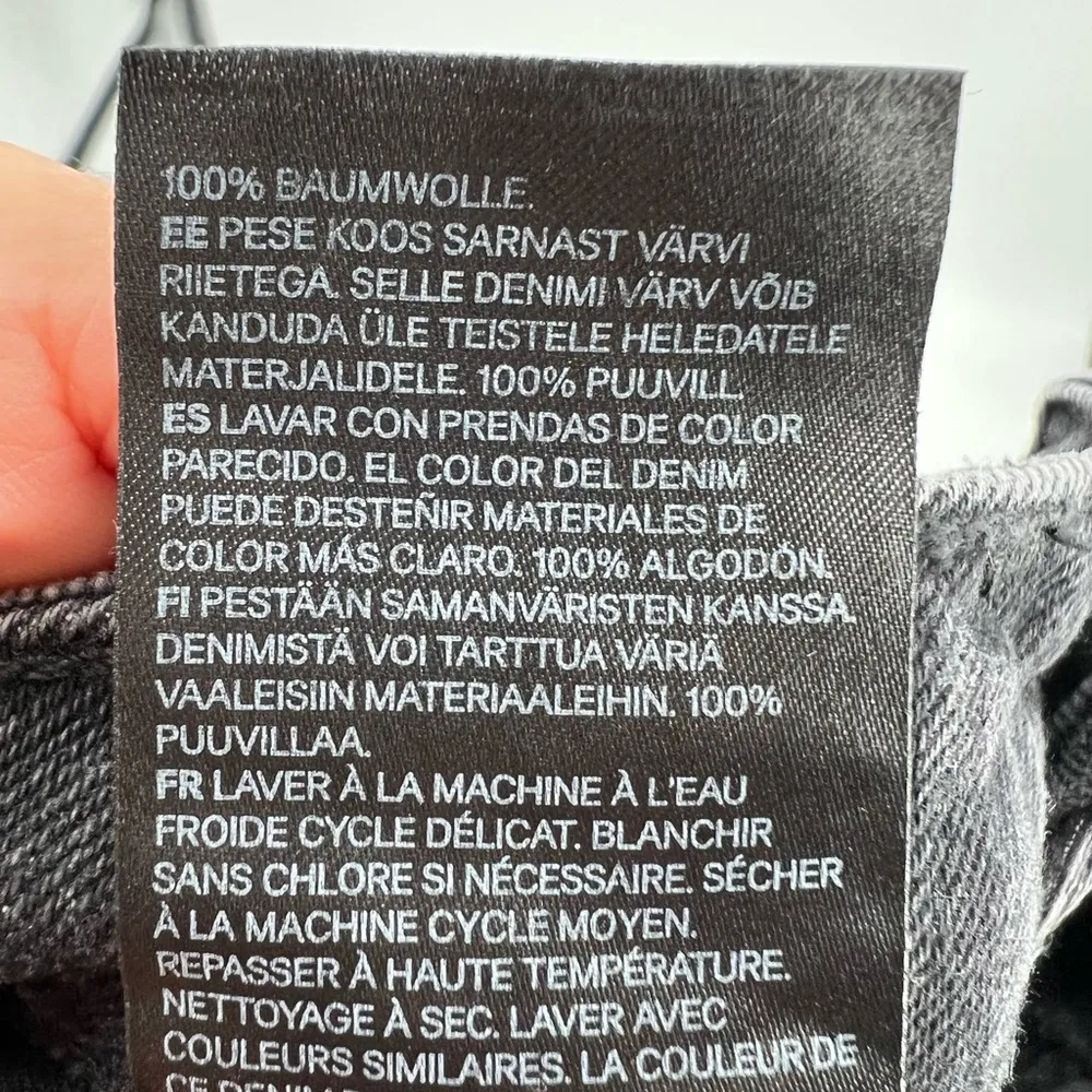 H&M Black Denim Skirt Size 2 - Image 7